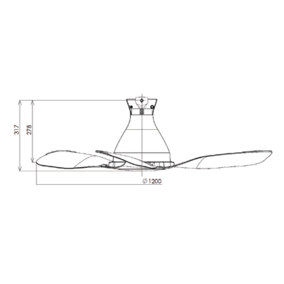 PANASONIC 48" WIFI CEILING FAN W LED [F-M12GCVBKH] - Image 2